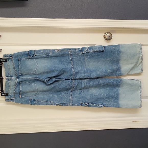 Alice + Olivia Cay Baggy Cargo Jean's in Brea Blue 26, NWT HTF - Picture 14 of 14